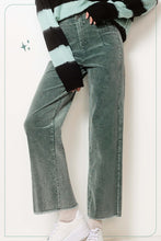 Load image into Gallery viewer, MINERAL WASHED CORD PANT - TEAL