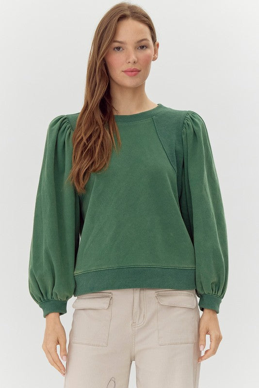 RITA PUFF SLEEVE SWEATSHIRT – Bless Up Boutique & Embroidery