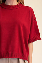 Load image into Gallery viewer, BURGUNDY ELBOW LENGTH SWEATER
