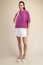 Load image into Gallery viewer, MAGENTA ELBOW LENGTH SLEEVE SWEATER