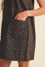 Load image into Gallery viewer, BROWN POLKA DOT MINI DRESS