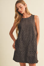 Load image into Gallery viewer, BROWN POLKA DOT MINI DRESS