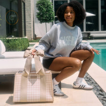 Load image into Gallery viewer, Case-Mate Latte Gingham Bow Jelly Tote Bag