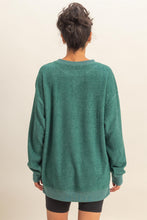 Load image into Gallery viewer, DARK GREEN INSIDE OUT SWEATSHIRT