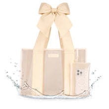 Load image into Gallery viewer, Case-Mate Ecru Raffia Bow Jelly Tote Bag
