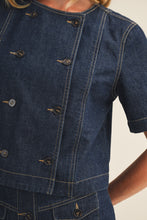 Load image into Gallery viewer, DENIM DOUBLE BREASTED TOP