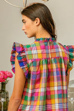Load image into Gallery viewer, STAINED GLASS RUFFLE SLEEVE TOP