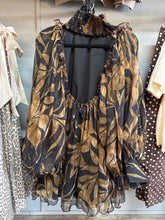 Load image into Gallery viewer, BLACK SMOCKED CHIFFON MINI DRESS
