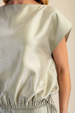 Load image into Gallery viewer, GLAM SAGE ROUND NECK TOP
