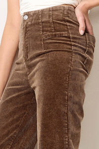 MINERAL WASH CORD PANT - BROWN