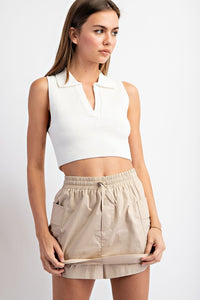 TAUPE CARGO SKORT