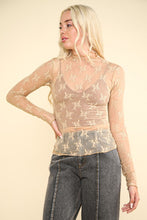 Load image into Gallery viewer, LAVINIA SHEER FLORAL DETAIL TOP
