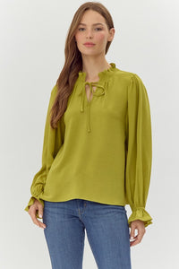 ELIZABETH SMOCK NECKLINE TOP