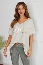 Load image into Gallery viewer, ROCK GOLD FOIL PATCHED TEE
