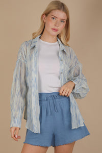 OVERSIZED PLEATED BLOUSE