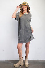 Load image into Gallery viewer, MINERAL WASHED TERRY KNIT DRESS
