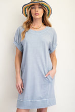 Load image into Gallery viewer, MINERAL WASHED TERRY KNIT DRESS
