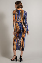 Load image into Gallery viewer, MULTI COLOR LEOPARD MIDI DRESS
