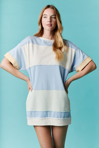 COLOR BLOCK OVERSIZED TOP