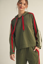 Load image into Gallery viewer, OLIVE RACING STRIPE LOUNGE SET

