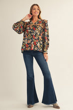 Load image into Gallery viewer, MIDNIGHT FLORAL BLOUSE
