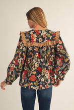 Load image into Gallery viewer, MIDNIGHT FLORAL BLOUSE
