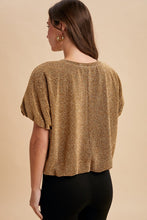 Load image into Gallery viewer, GOLD METALLIC BUBBLE TOP
