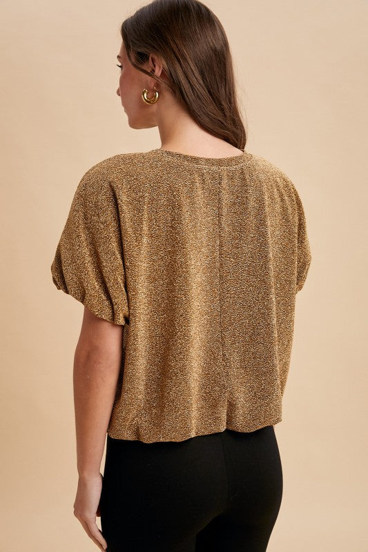 GOLD METALLIC BUBBLE TOP