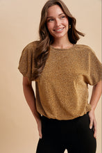 Load image into Gallery viewer, GOLD METALLIC BUBBLE TOP
