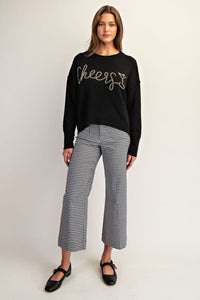 CHEERS BEADED SWEATER