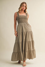 Load image into Gallery viewer, OLIVE SMOCKED BODICE DRESS
