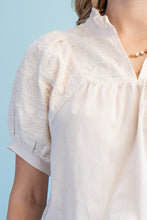 Load image into Gallery viewer, CREAM EMBROIDERED TOP
