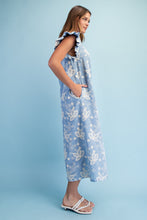 Load image into Gallery viewer, BLUE EMBROIDERED GINGHAM DRESS
