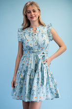 Load image into Gallery viewer, MINT FLORAL PRINT MINI DRESS
