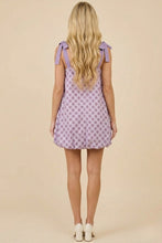 Load image into Gallery viewer, PURPLE POLKA DOT MINI DRESS
