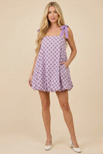 Load image into Gallery viewer, PURPLE POLKA DOT MINI DRESS
