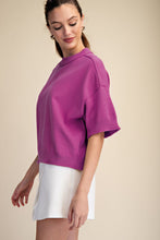 Load image into Gallery viewer, MAGENTA ELBOW LENGTH SLEEVE SWEATER

