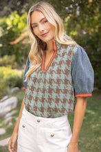 Load image into Gallery viewer, HOUNDSTOOTH TWEED TOP
