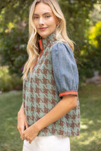 Load image into Gallery viewer, HOUNDSTOOTH TWEED TOP
