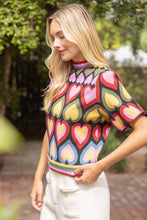 Load image into Gallery viewer, HEART PATTERN KNIT SWEATER

