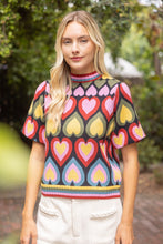 Load image into Gallery viewer, HEART PATTERN KNIT SWEATER
