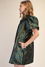 Load image into Gallery viewer, METALLIC JACQUARD MINI DRESS
