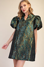 Load image into Gallery viewer, METALLIC JACQUARD MINI DRESS
