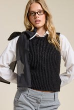 Load image into Gallery viewer, BLACK SHOULDER BOW SWEATER VEST
