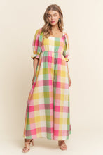 Load image into Gallery viewer, MULTI COLOR CHECK JUMPSUIT
