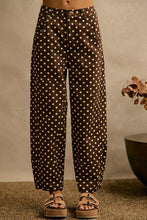 Load image into Gallery viewer, BROWN POLKA DOT BARREL JEAN

