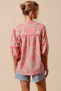 TRENDY PINK BLOUSE