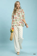Load image into Gallery viewer, RED THISTLE SHORT SLEEVE TOP
