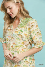 Load image into Gallery viewer, GREEN FISH MIDI DRESS

