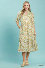 Load image into Gallery viewer, GREEN FISH MIDI DRESS
